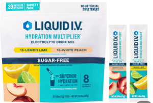 Liquid I.V. Hydration Multiplier, 30 Individual Serving Sick Packs in Resealable Pouch, Sugar Free, Variety Pack